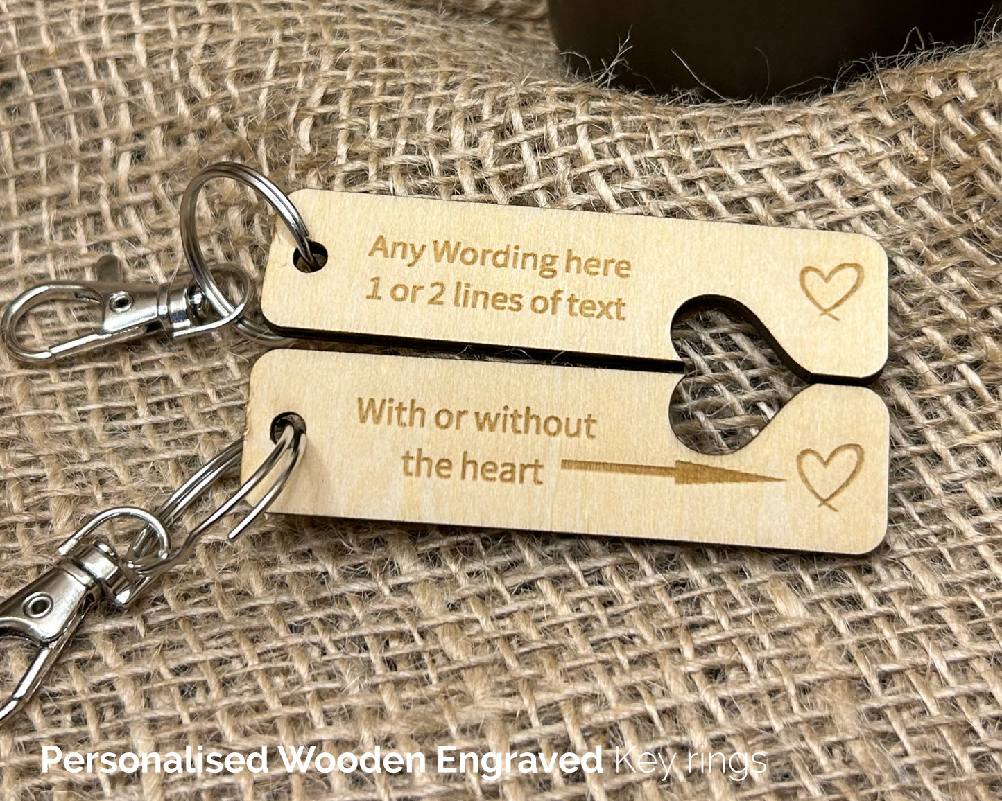 Personalised Key Ring Gift for a couple, His and hers Keyrings Set, Wedding gift, - 13