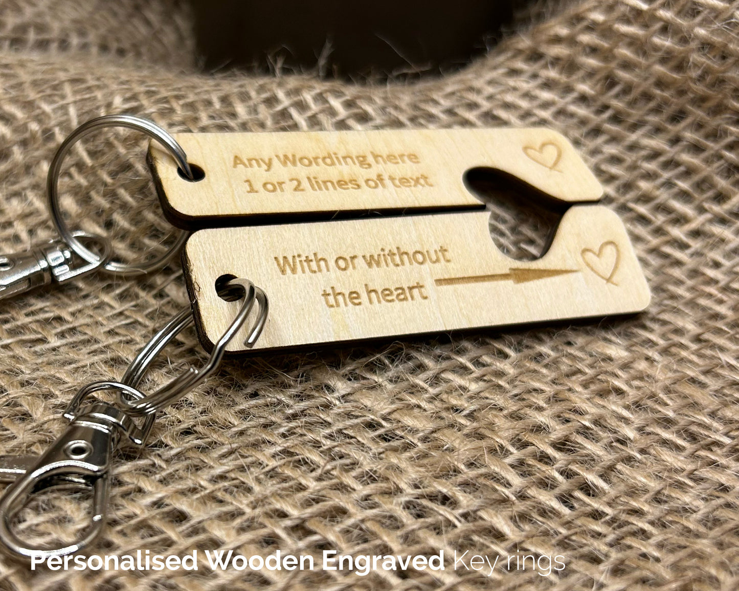 Personalised Key Ring Gift for a couple, His and hers Keyrings Set, Wedding gift, - 13