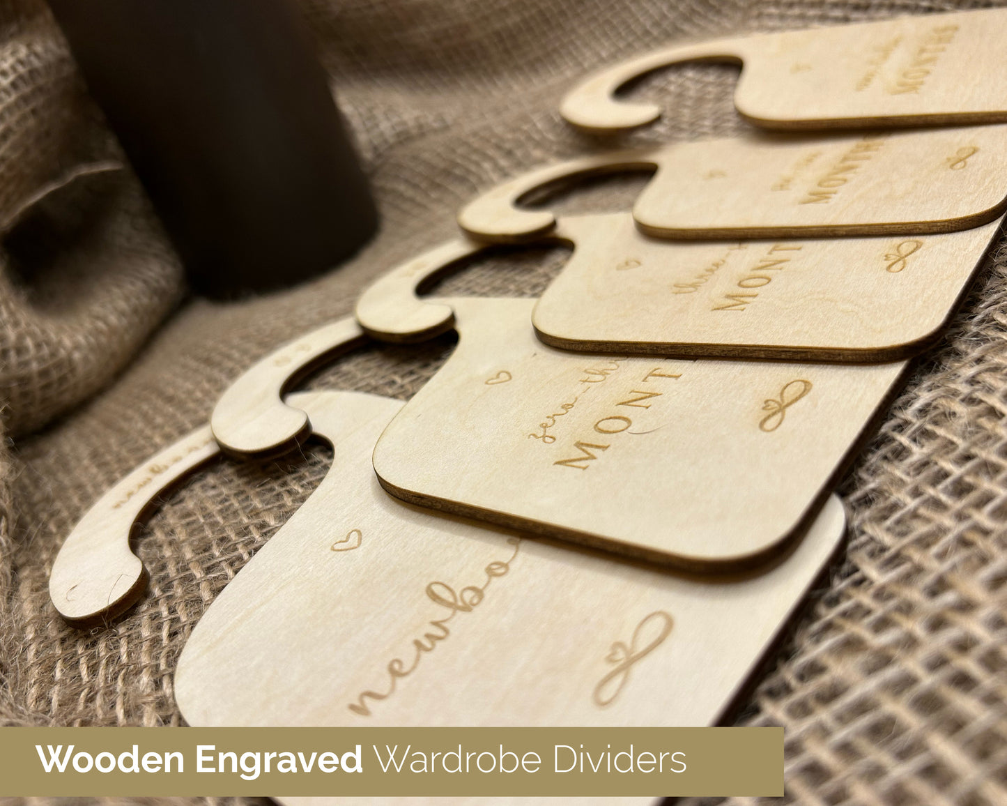 Baby wardrobe dividers, New Born Baby - 12 months or 12 months to 5 years Heart design -17