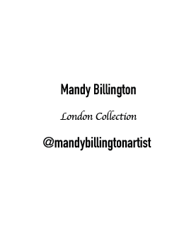 100 x Mandy Billington (tags) - Double Sided - White Linen