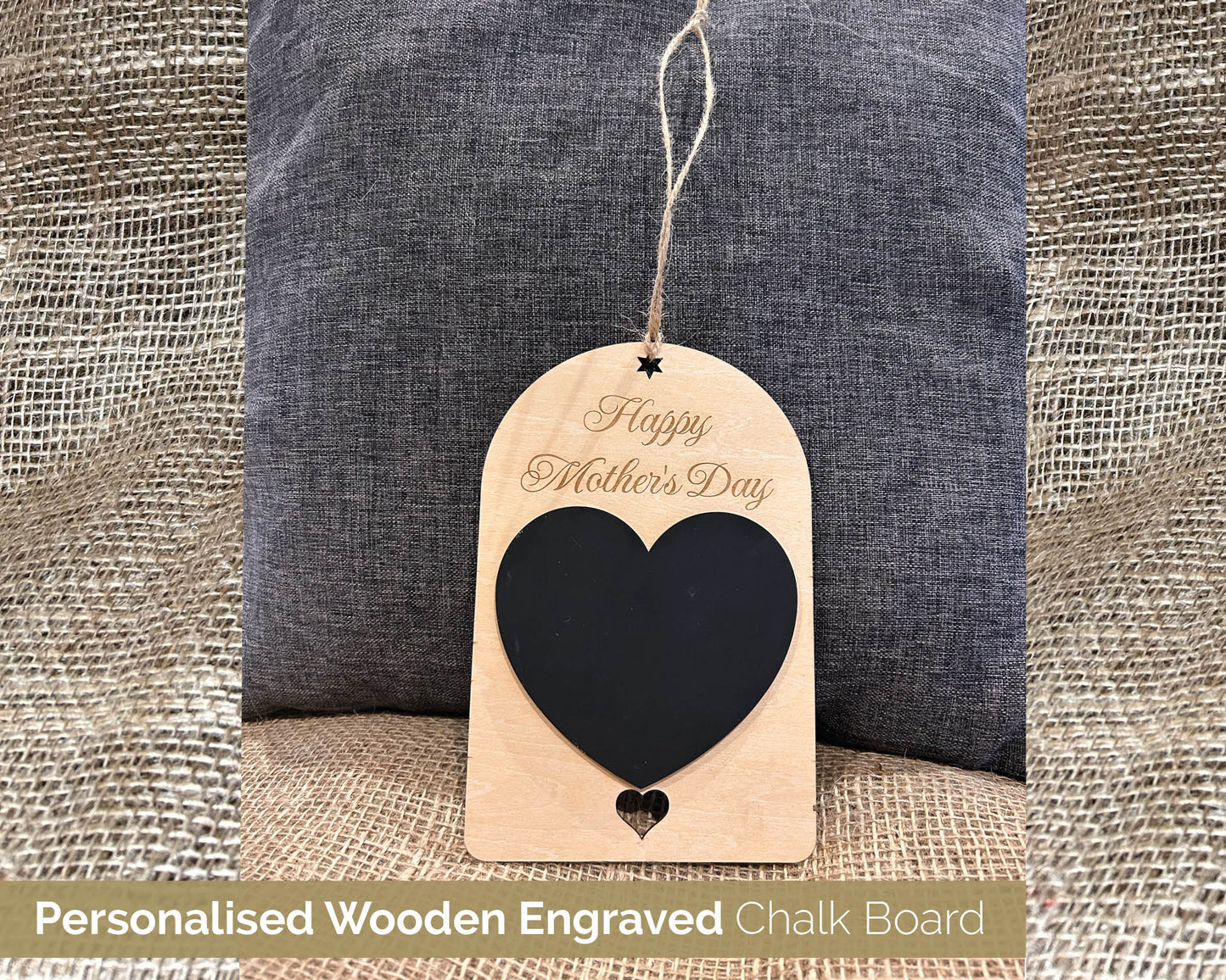 Personalised Happy Mother's Day Wooden Engraved Chalk Board gift 105