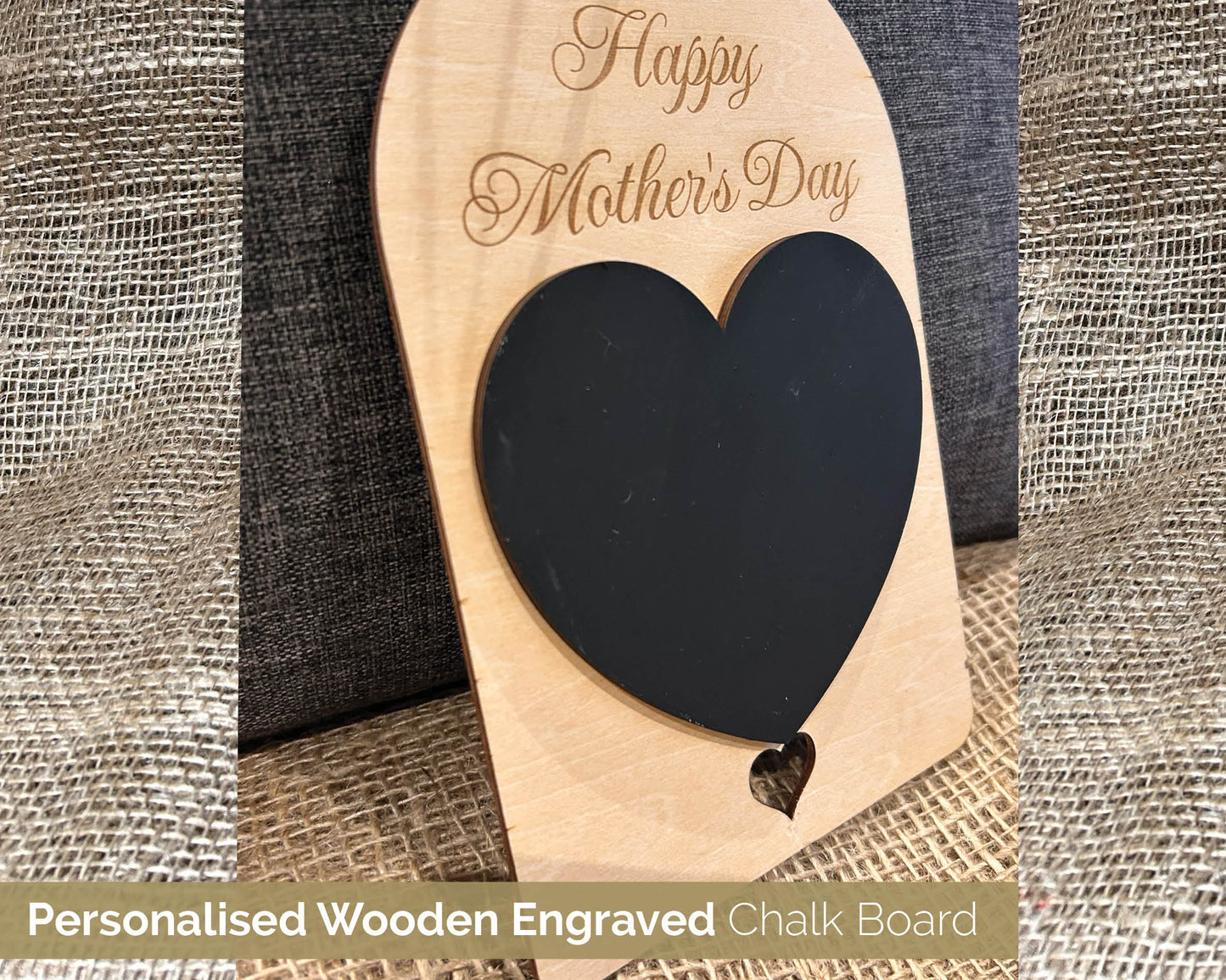 Personalised Happy Mother's Day Wooden Engraved Chalk Board gift 105